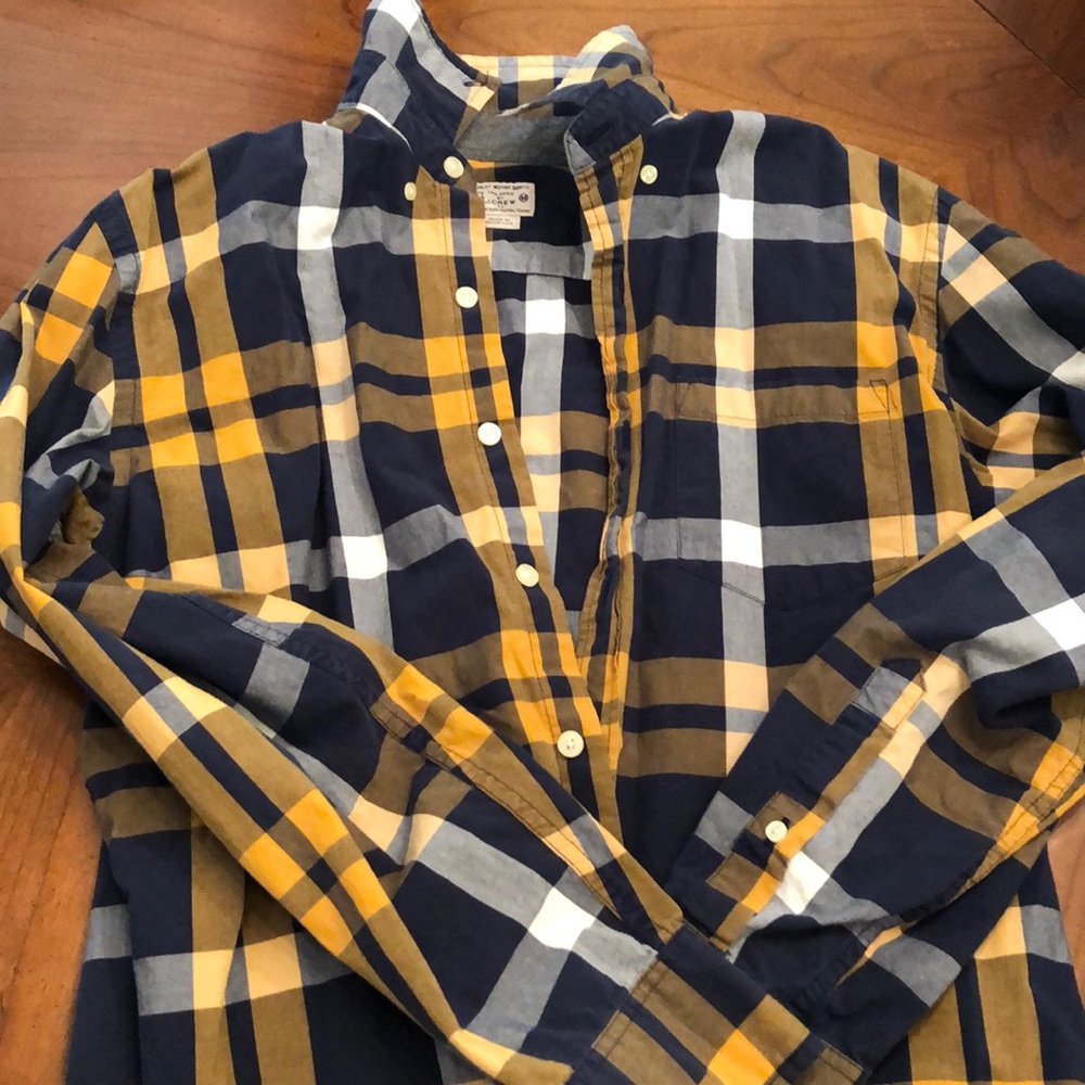 J Crew plaid button-down